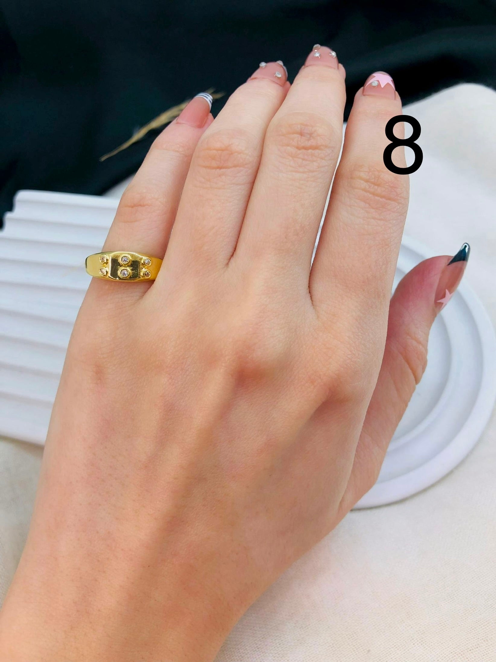 5538 Pinky Ring gold plated