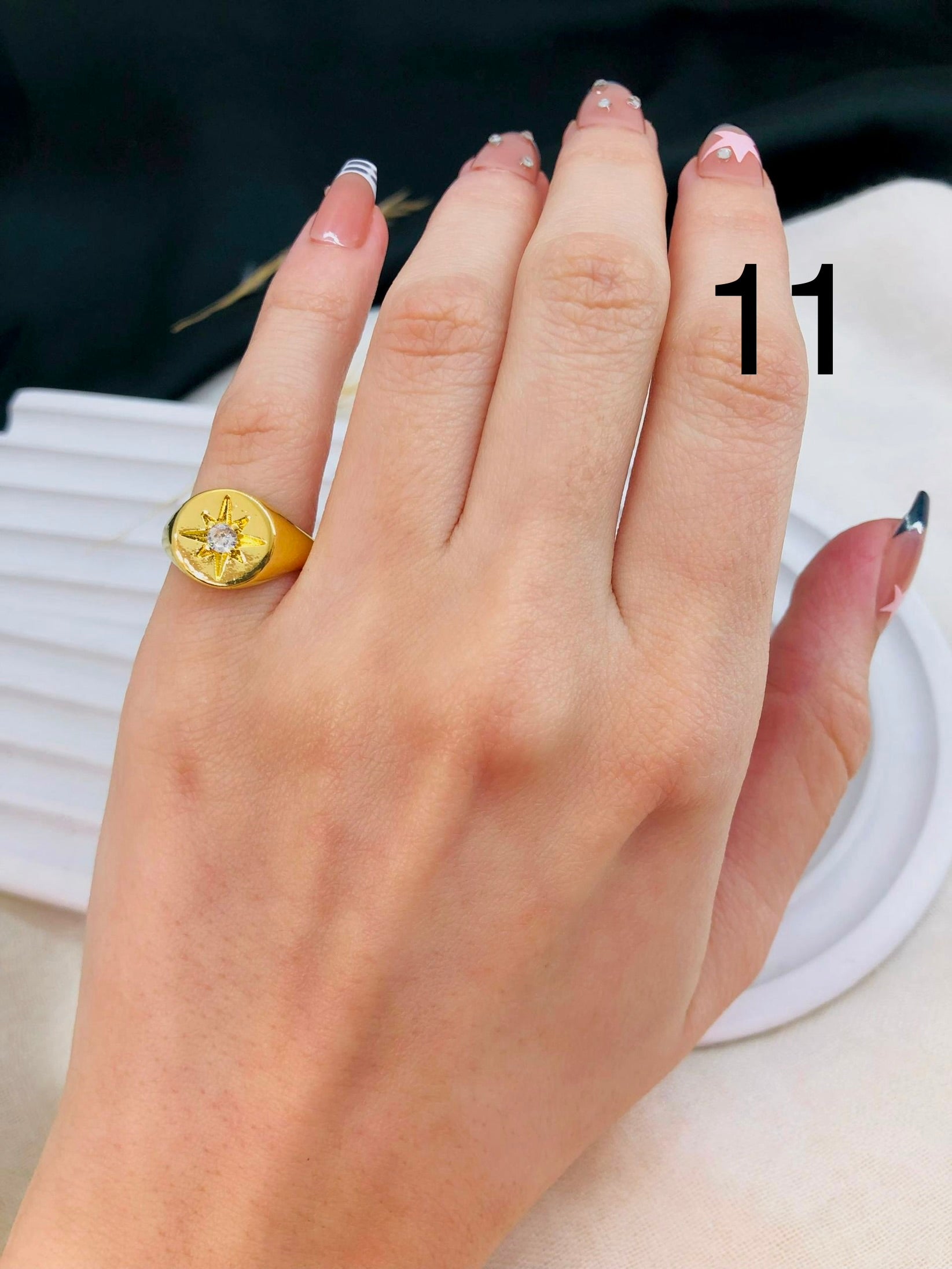 5538 Pinky Ring gold plated