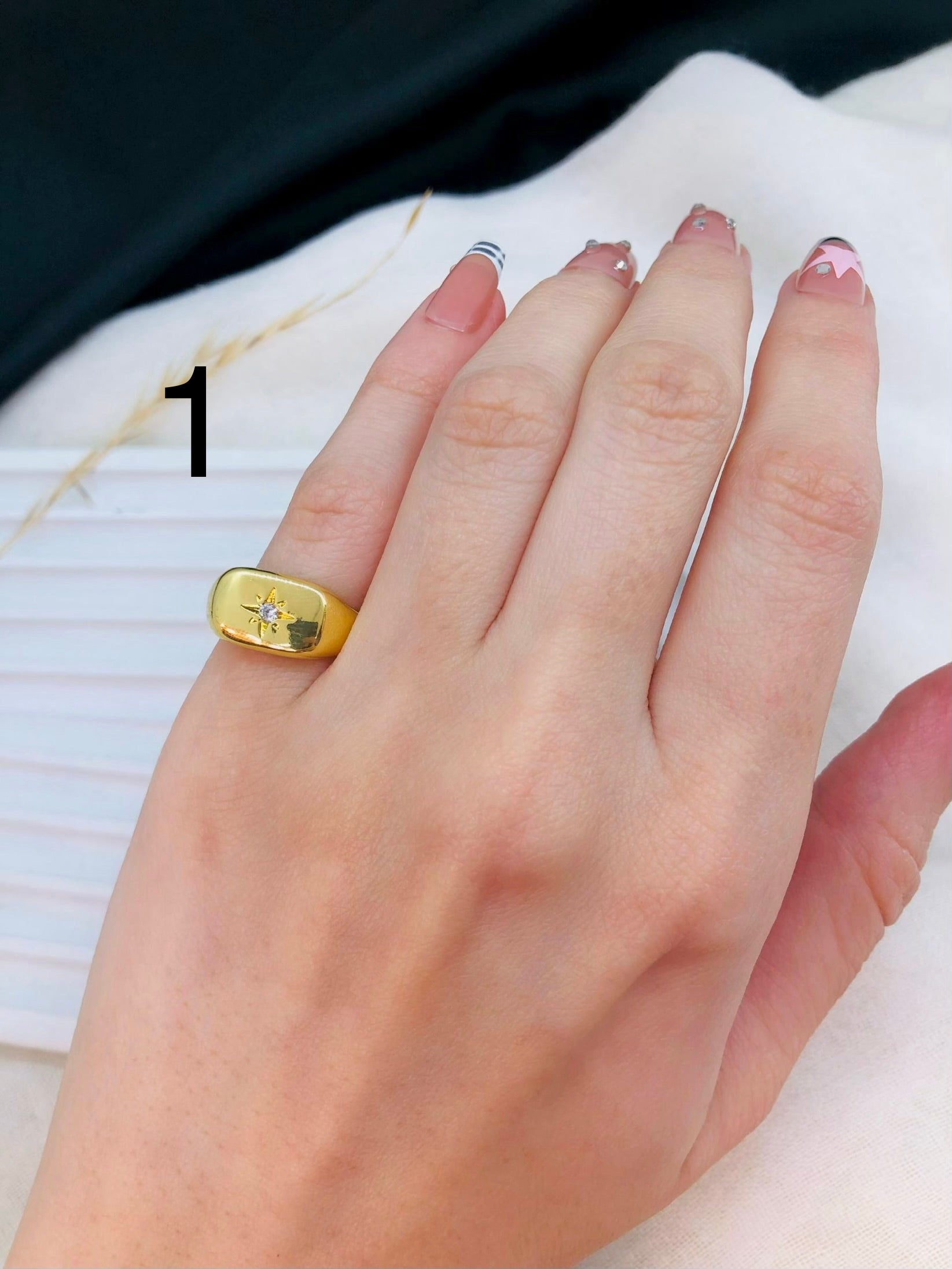 5538 Pinky Ring gold plated