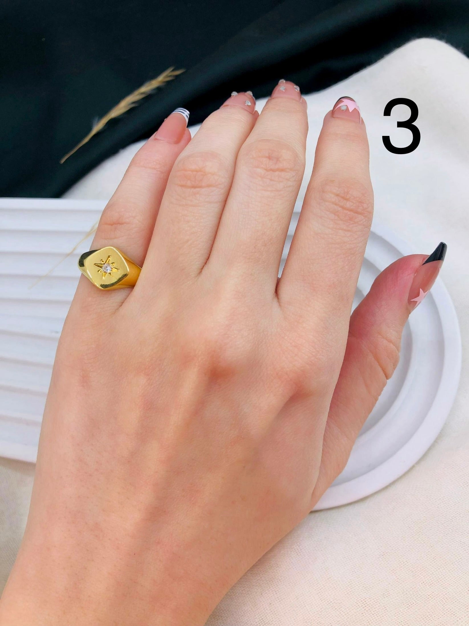 5538 Pinky Ring gold plated