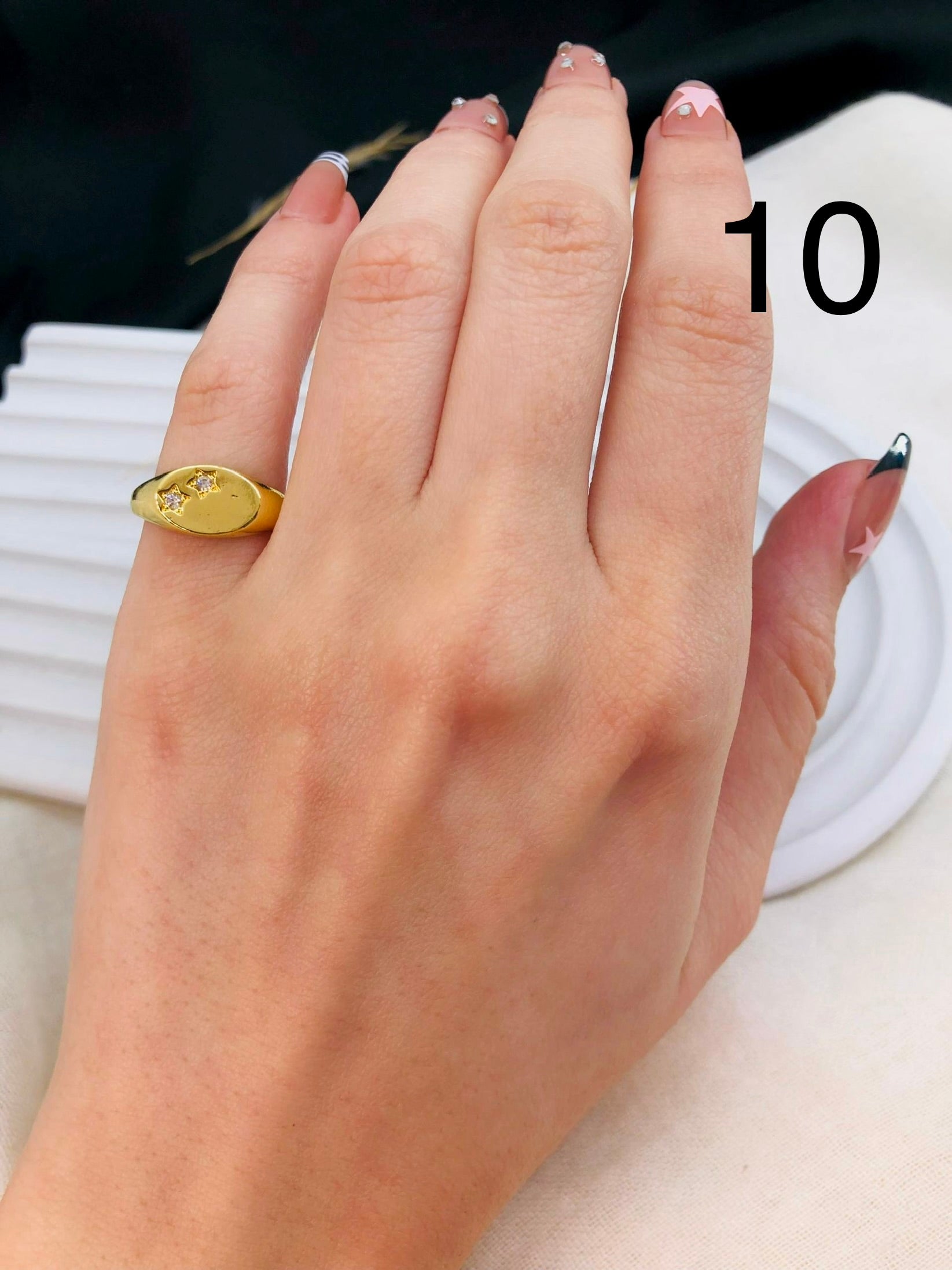 5538 Pinky Ring gold plated