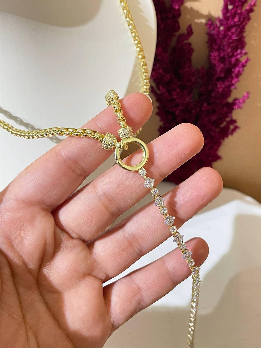 5654 Necklace Gold plated