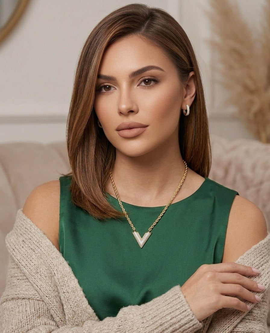 5647 Necklace Gold plated
