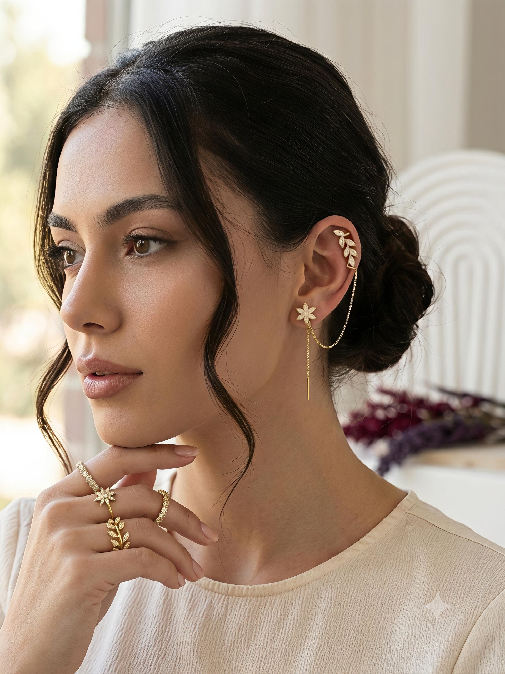5634 Earrings gold plated