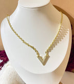 5647 Necklace Gold plated